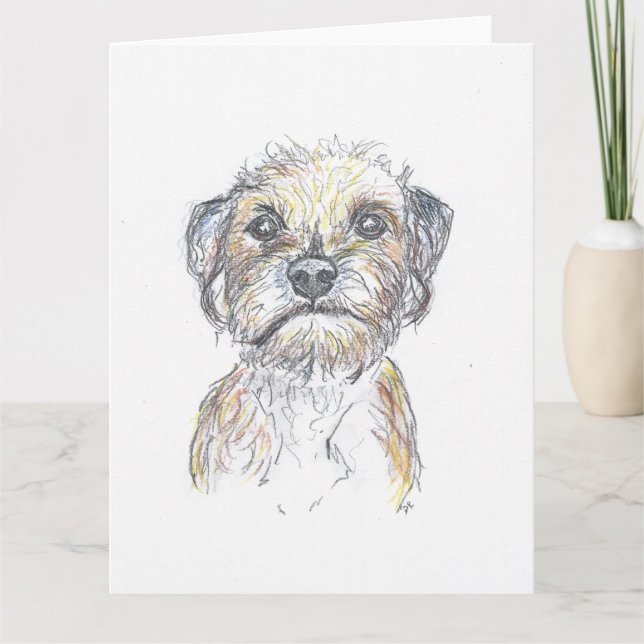 Border Terrier Karte (Vorderseite)