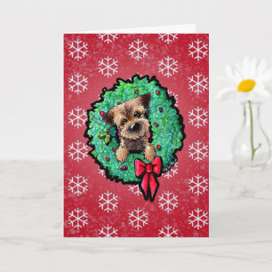 Border Terrier KiniArt™ Weihnachtskarte Karte