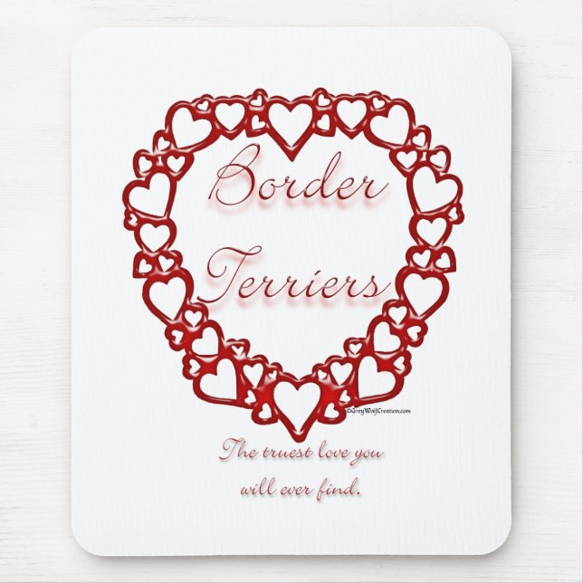 Border Terrier Love Mousepad (Vorne)