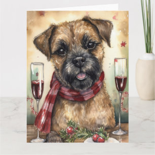 Border Terrier Neujahr Karte
