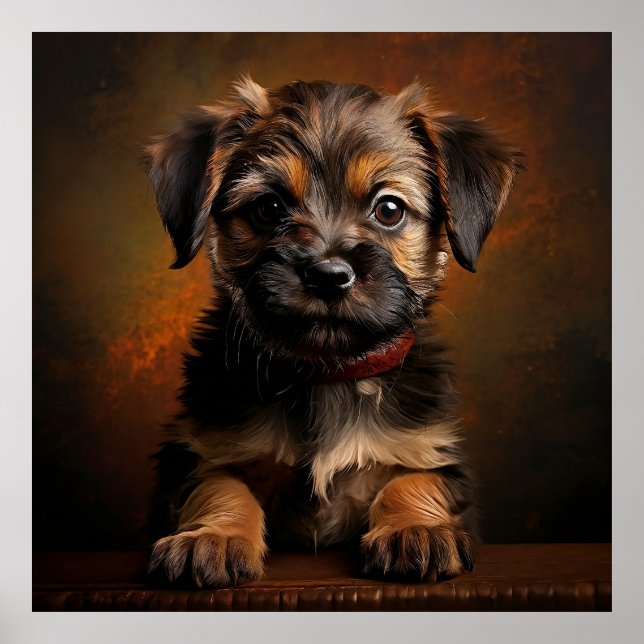 Border Terrier Puppy Poster (Vorne)