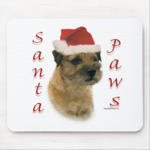 Border Terrier Santa Paws Mousepad