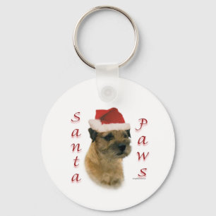 Border Terrier Santa Paws Schlüsselanhänger