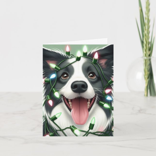 Bordercollie Feiertagskarte (Vorderseite)