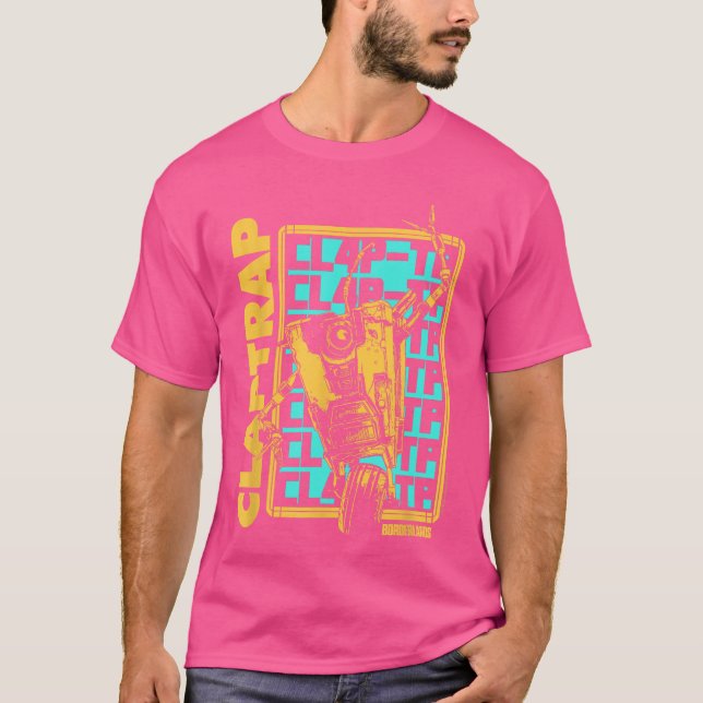 Borderlands Claptrap-Repeating-Videospiel Mädchen T-Shirt (Vorderseite)