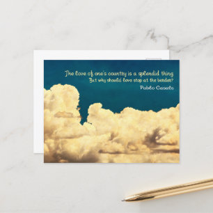 "Borderless Liebe" Inspiration Zitat Postkarte