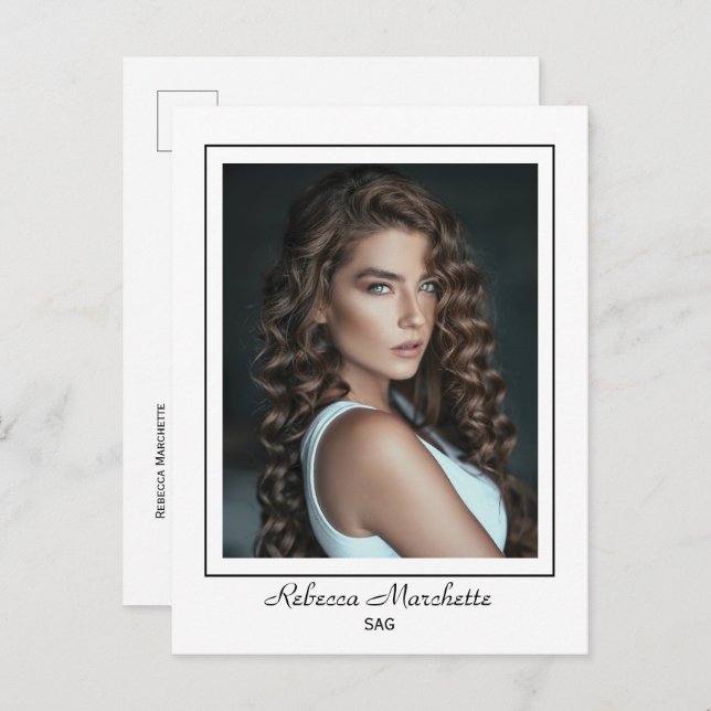 Borderline Akteur Talent Promo Foto Postkarte (Vorne/Hinten)