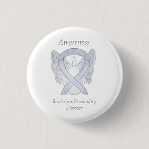Borderline Personality Disease Guardian Angel Butt Button