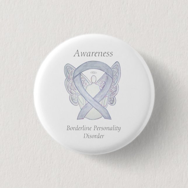 Borderline Personality Disease Guardian Angel Butt Button (Vorderseite)
