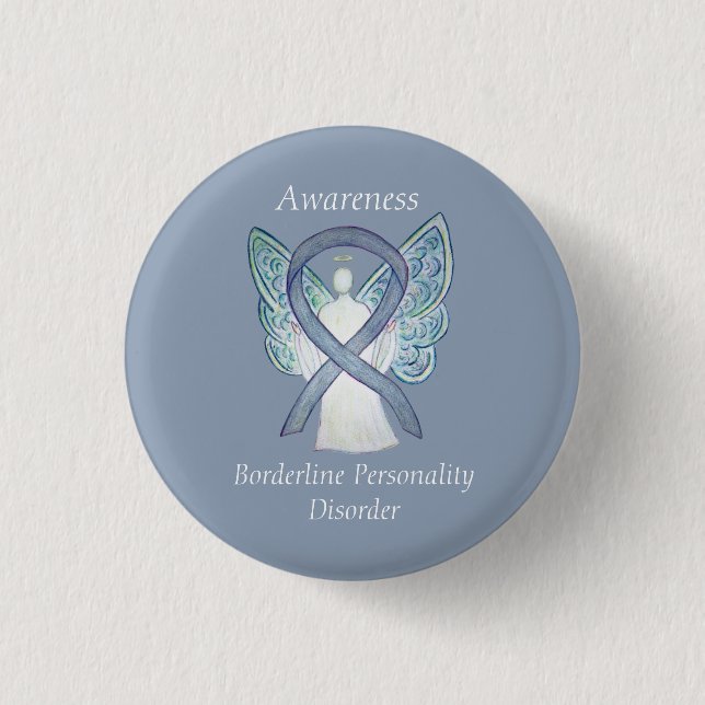 Borderline Personality Disorder (BPD) Ribbon-Butto Button (Vorderseite)
