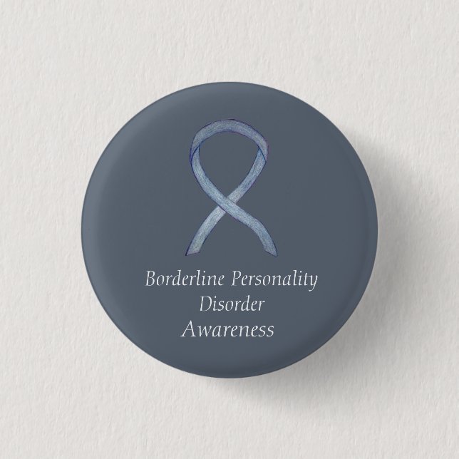 Borderline Personality Disorder (BPD) Ribbon-Butto Button (Vorderseite)