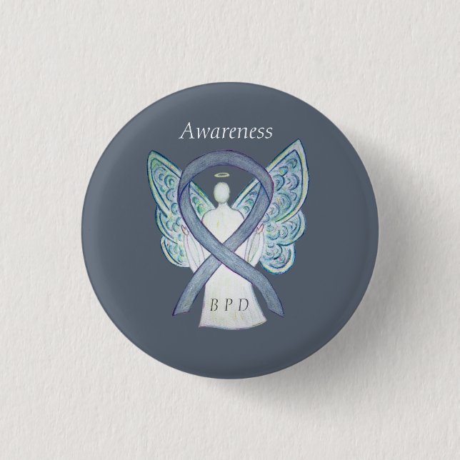 Borderline Personality Disorder (BPD) Ribbon-Butto Button (Vorderseite)