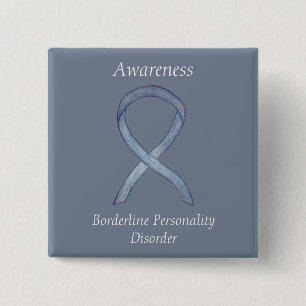 Borderline Personality Disorder (BPD) Ribbon-Butto Button