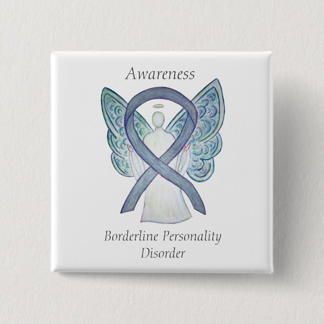 Borderline Personality Disorder (BPD) Ribbon-Butto Button (Vorderseite)