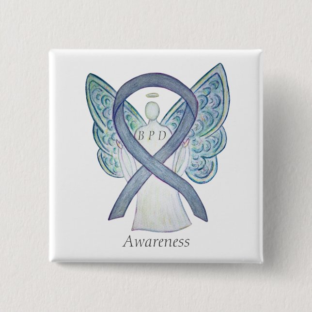 Borderline Personality Disorder (BPD) Ribbon-Butto Button (Vorderseite)