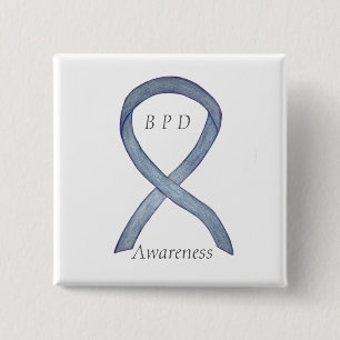 Borderline Personality Disorder (BPD) Ribbon-Butto Button