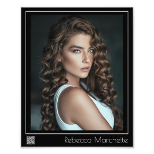 Borderline Schauspieler Headshot 8x10   QR-Code Fotodruck