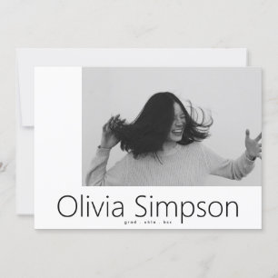 Bordern Modernes Weißes Foto Black Onyx Grad Ankündigung