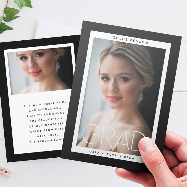 BORDERS GRAD University Graduate Foto Abschluss Ankündigung (Von Creator hochgeladen)