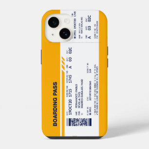 Bordkarte - Gelb iPhone 14 Hülle