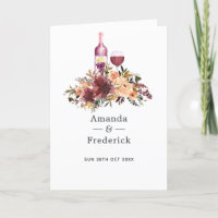 Bordo Peach Floral Wine Wedding