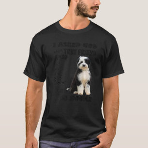 Bordoodle Quote Mom Dad Print Cute Border Collie P T-Shirt