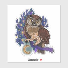 Boreal Night Tree Owl Sticker