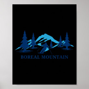 Borealer Berg Kalifornien Skigebiet Skifahren Skif Poster