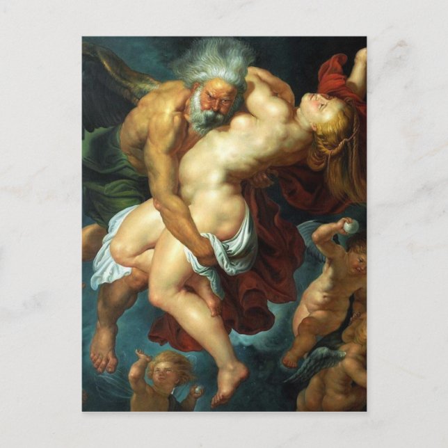 Boreas entführt Oreithyia - Rubens Postkarte (Vorderseite)