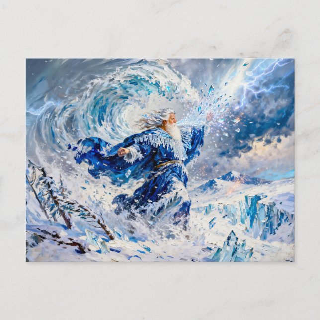 Boreas God of the North Wind from Greek Mythology Postkarte (Vorderseite)