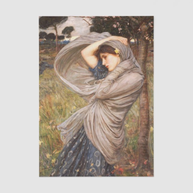 Boreas von John William Waterhouse Seidenpapier (Vorderseite)