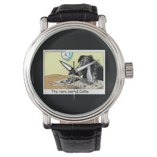 Bored Border Collie Funny Unisex Watch Armbanduhr