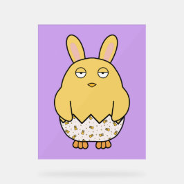 Bored Bunny Chick Acrylschild