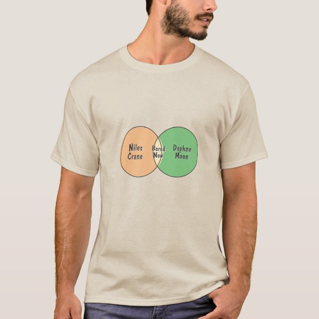 Bored Now Daphne Moon Niles Crane vene Diagramm T-Shirt (Vorderseite)