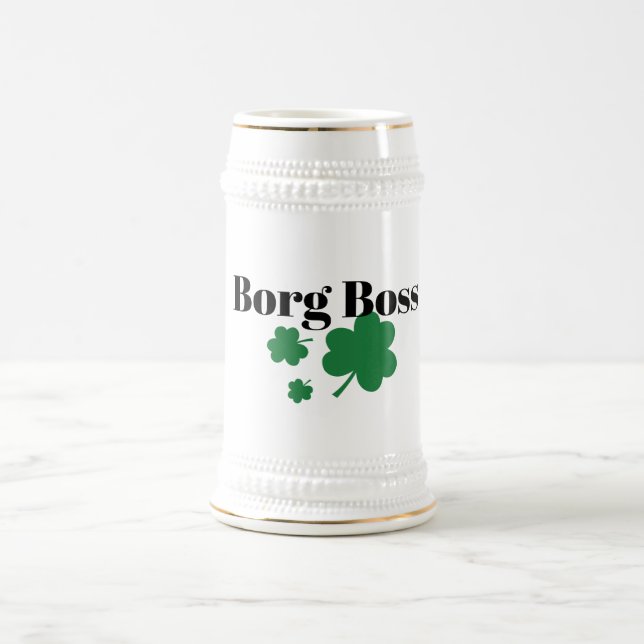 Borg Boss Irish Bierkrug - Perfektes Geschenk Bierglas (Mittel)