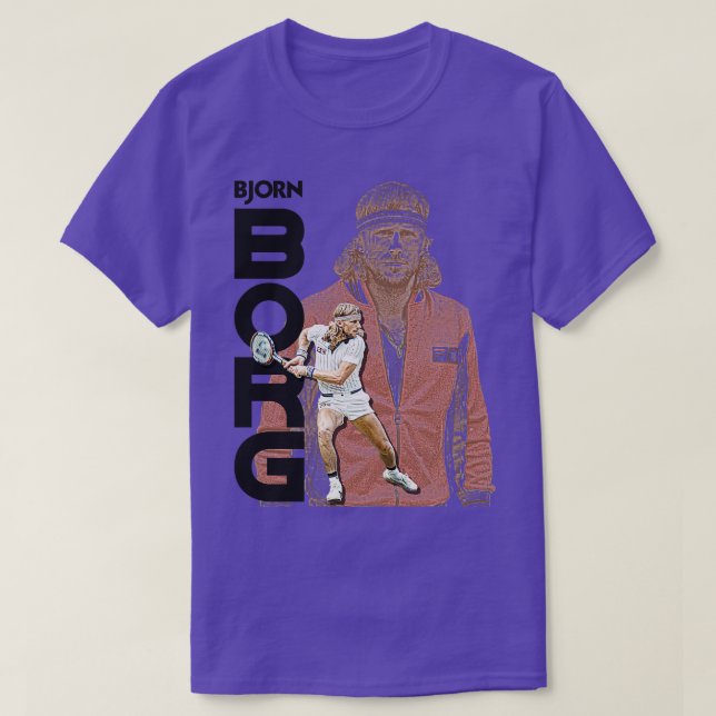 Borg Retro Tennis Icon Tribute T-Shirt (Design vorne)