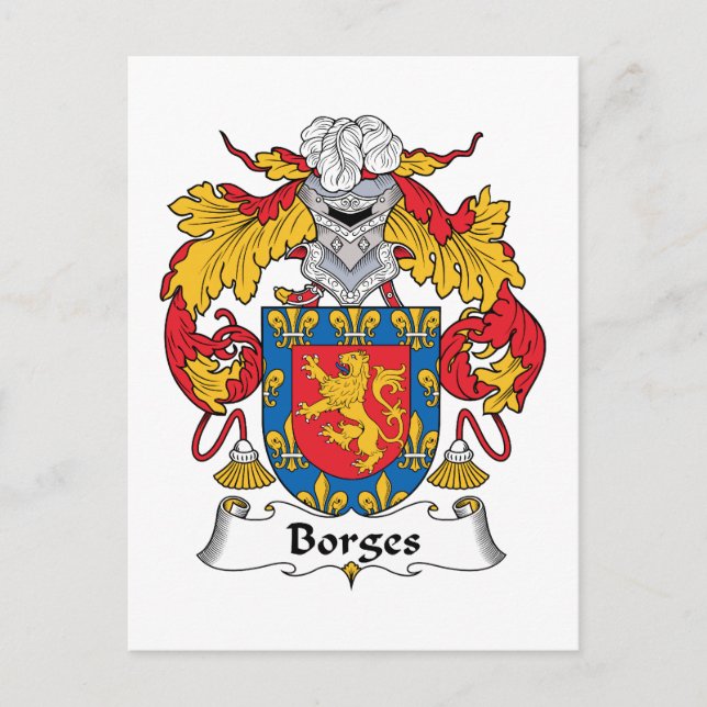 Borges Familienwappen Postkarte (Vorderseite)
