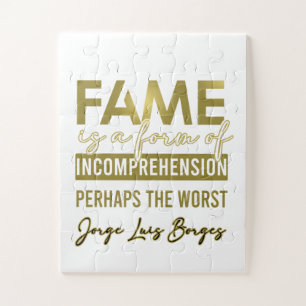 Borges Zitat Fame Puzzle
