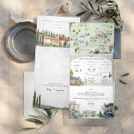 Borgo Corsignano | Illustrierte Hochzeit Dreifach Gefaltete Einladung<br><div class="desc">Set den Ton für ein aufregendes Hochzeitswochenende mit einer maßgeschneiderten Einladung. Diese "geräumige" Einladung ist eine gute Möglichkeit, Ihren Gästen zusätzliche Informationen über die Hochzeit zu geben. Auf diesen Karten können Sie die Festlichkeiten rund um Ihr Hochzeitswochenende auflisten, wie z.B. Begrüßungscocktails, Partys und Brunch-Morgens. Wenn Sie eine Hochzeit in Urlaubsort...</div>