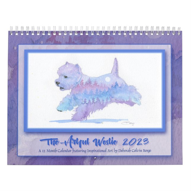 Borgo's The Artful Westie 2023 Calendar Kalender (Titelbild)