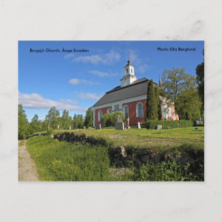 Borgsjö Kirche, Ånge Schweden, Pho... Postkarte