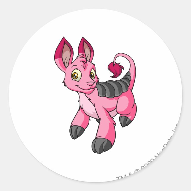 Bori Pink Runder Aufkleber (Vorderseite)
