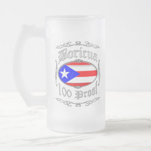 Boricua 100 Proof2 Mattglas Bierglas