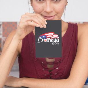 Boricua 100% Puerto Rico Ferienkarte Feiertagspostkarte