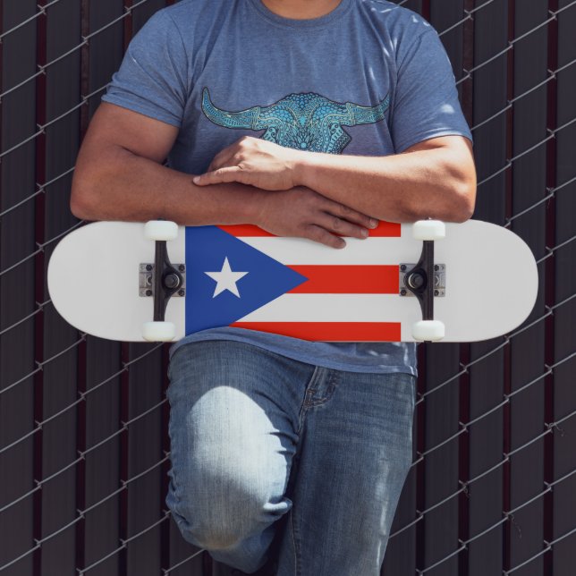 Boricua Bandera Flag Puerto Rico 4Hector Skateboard (Außenbereich 3)