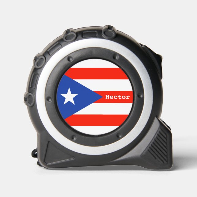 Boricua Bandera Puerto Rico Flag 4Hector Maßband (Vorderseite)