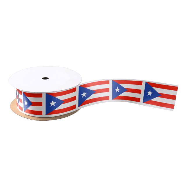 Boricua Banderas Puerto Rico Flag 4Marta Satinband (Spule)