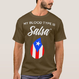 Boricua Blood Type puerto-ricanischer Musikliebhab T-Shirt