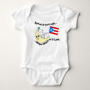  Boricua en la Luna Baby Strampler