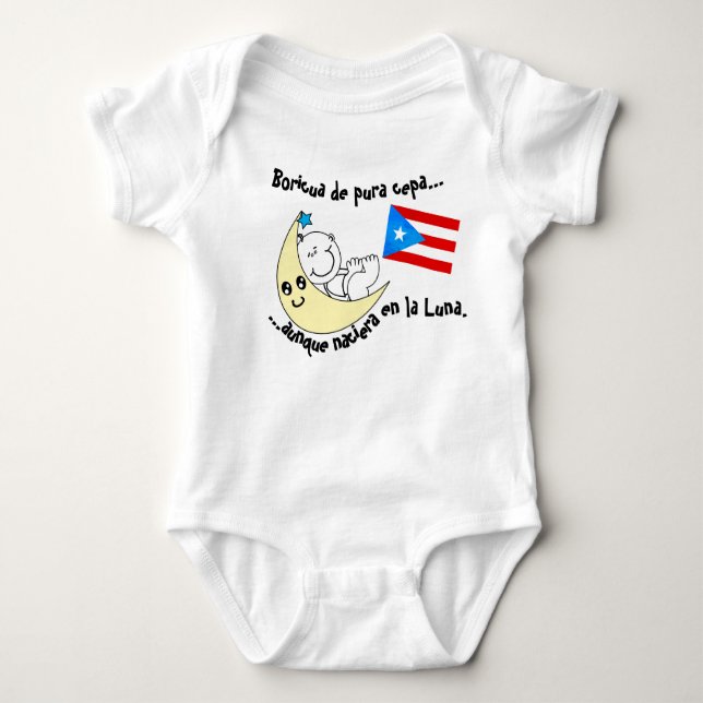  Boricua en la Luna Baby Strampler (Vorderseite)